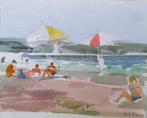 Beach Bathers I