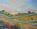 Sunset Hayfield