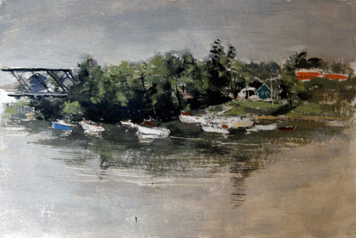 Boats and Railroad Trestle