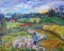 Shepherd at Sunset