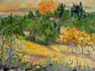 unset with Olive Trees